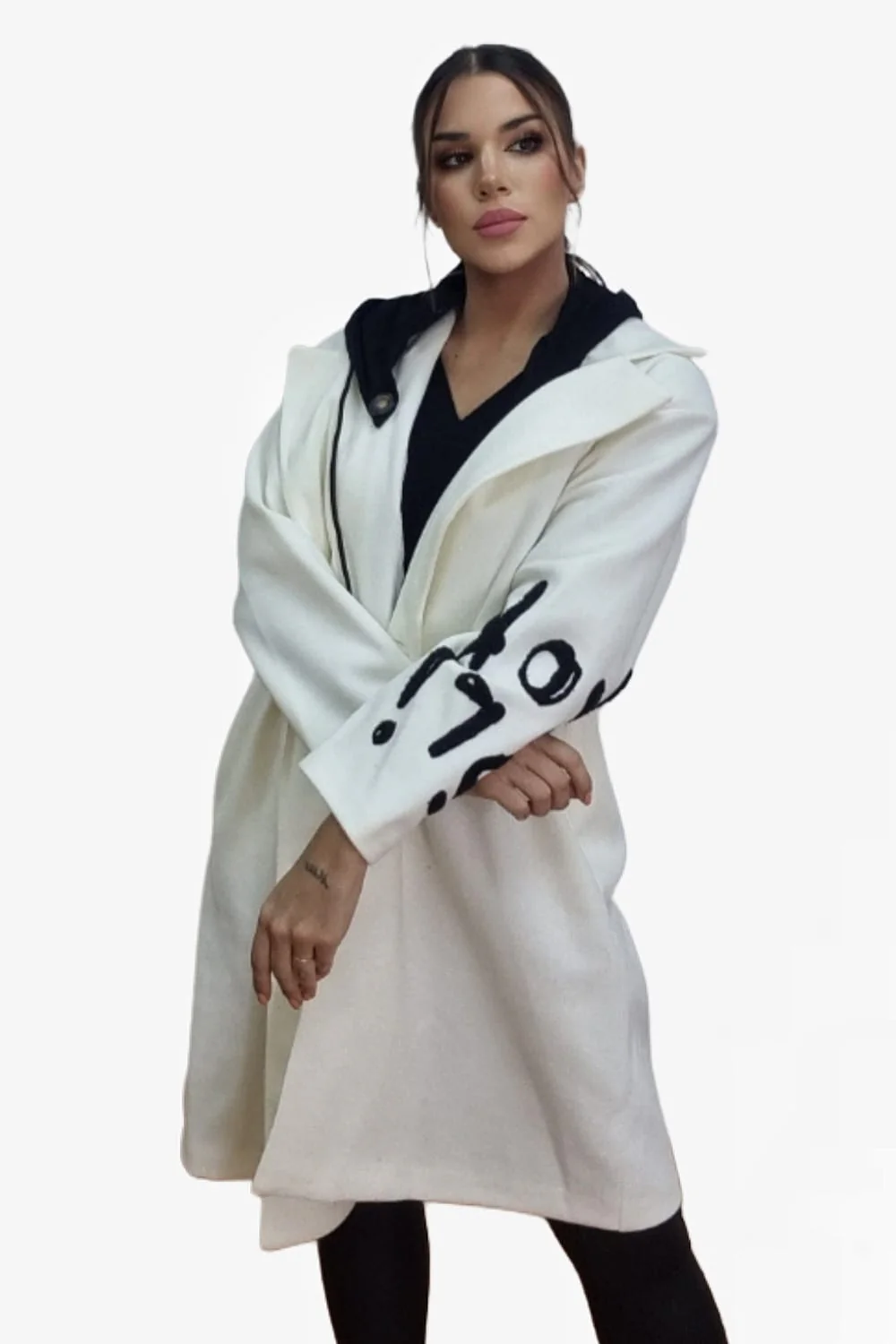 Abrigo Koker Capucha Beige - Imagen 7