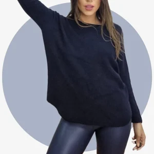 Jersey Punto Cuello Caja Azul