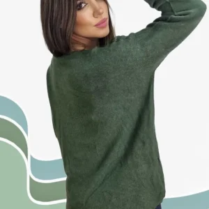 Jersey Punto Cuello Caja Verde