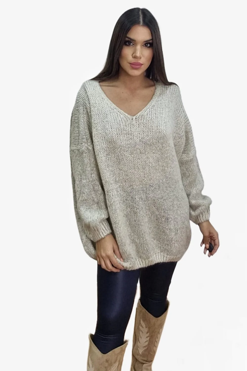 Jersey Corazon Espalda Beige - Imagen 4