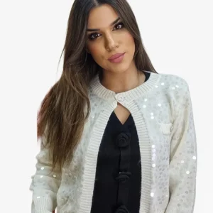 Chaqueta Lentejuela Beige