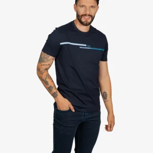 Camiseta Tshirt Azul Oscuro Rayas H&B