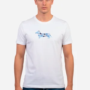 Camiseta T-Shirt Blanca/Azul H&B