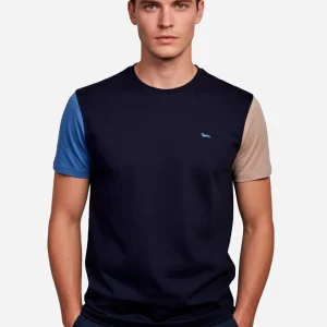 Camiseta T-Shirt Negra/Azul H&B