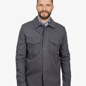 Chaqueta Gris en Lana y Algodón H&B