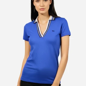 Camiseta Polo Mujer Azul H&B