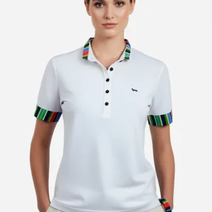 Camiseta Polo Botones Blanca H&B