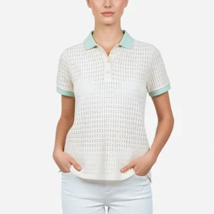 Camiseta Polo Tejida Blanca H&B