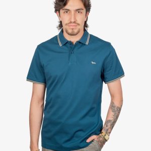 Camiseta Polo Azul Algodón H&B