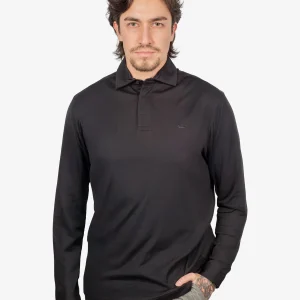 Camiseta Polo Negra Algodón H&B