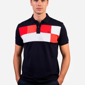 Camiseta Polo Azul/Rojo H&B