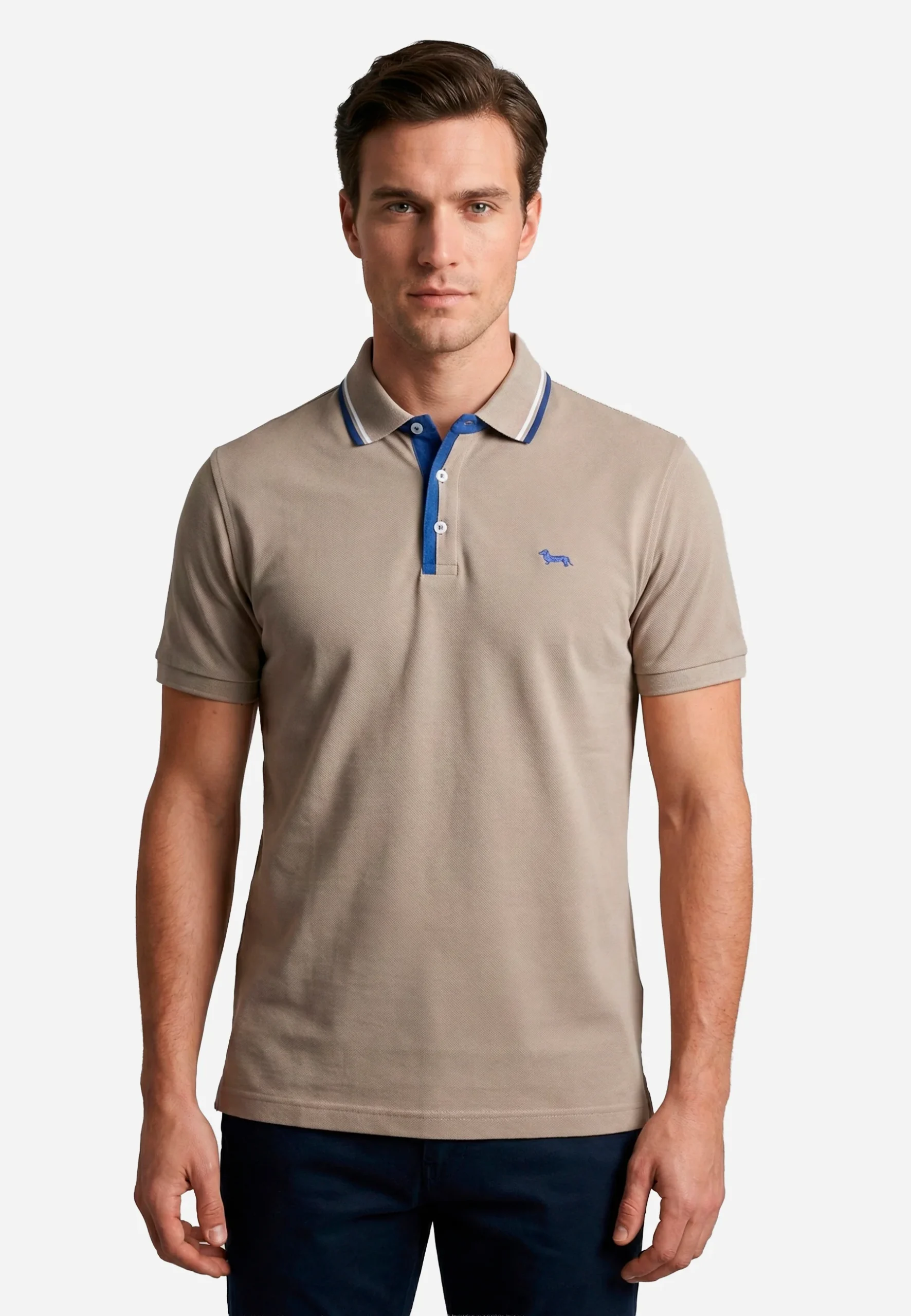 Camiseta Polo Hombre Beige H&B