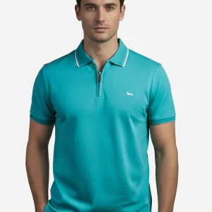 Camiseta Polo Azul Turquesa H&B
