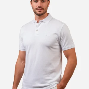 Camiseta Polo Hombre Blanca H&B
