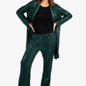 Pantalón Palazzo Lentejuela Verde
