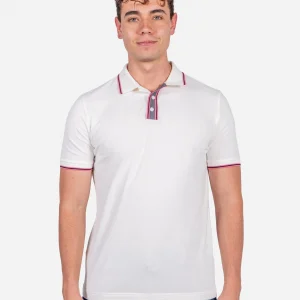 Camiseta Polo Blanca/Roja