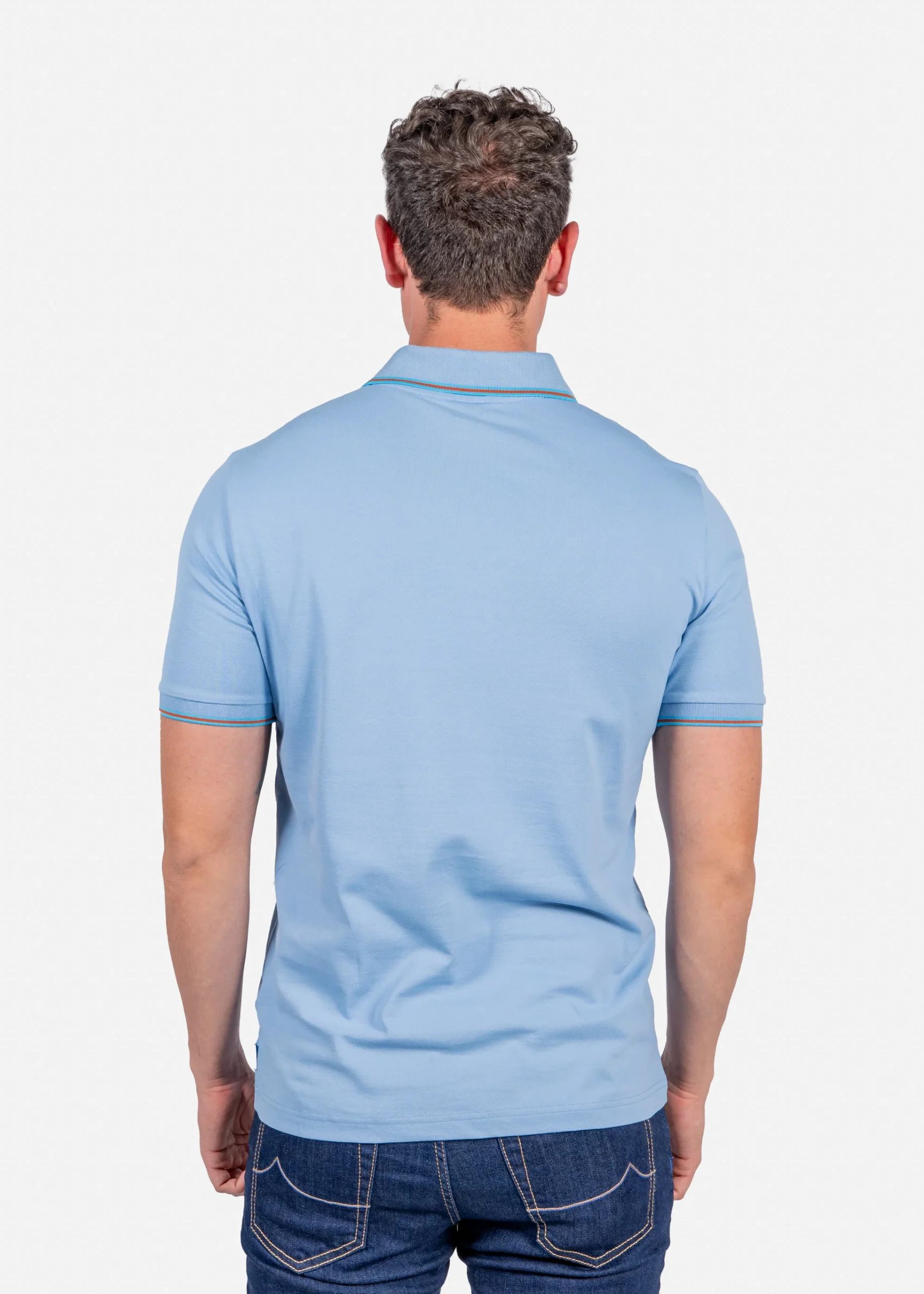 Camiseta Polo Hombre Azul Cielo P.S. - Imagen 4