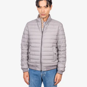 Chaqueta Acolchada Hombre Gris Nylon