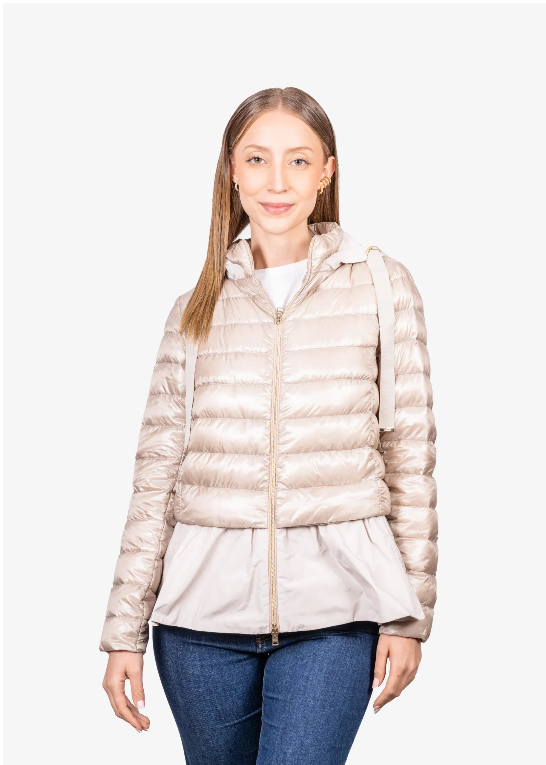 Chaqueta Acolchada Dama Champagne