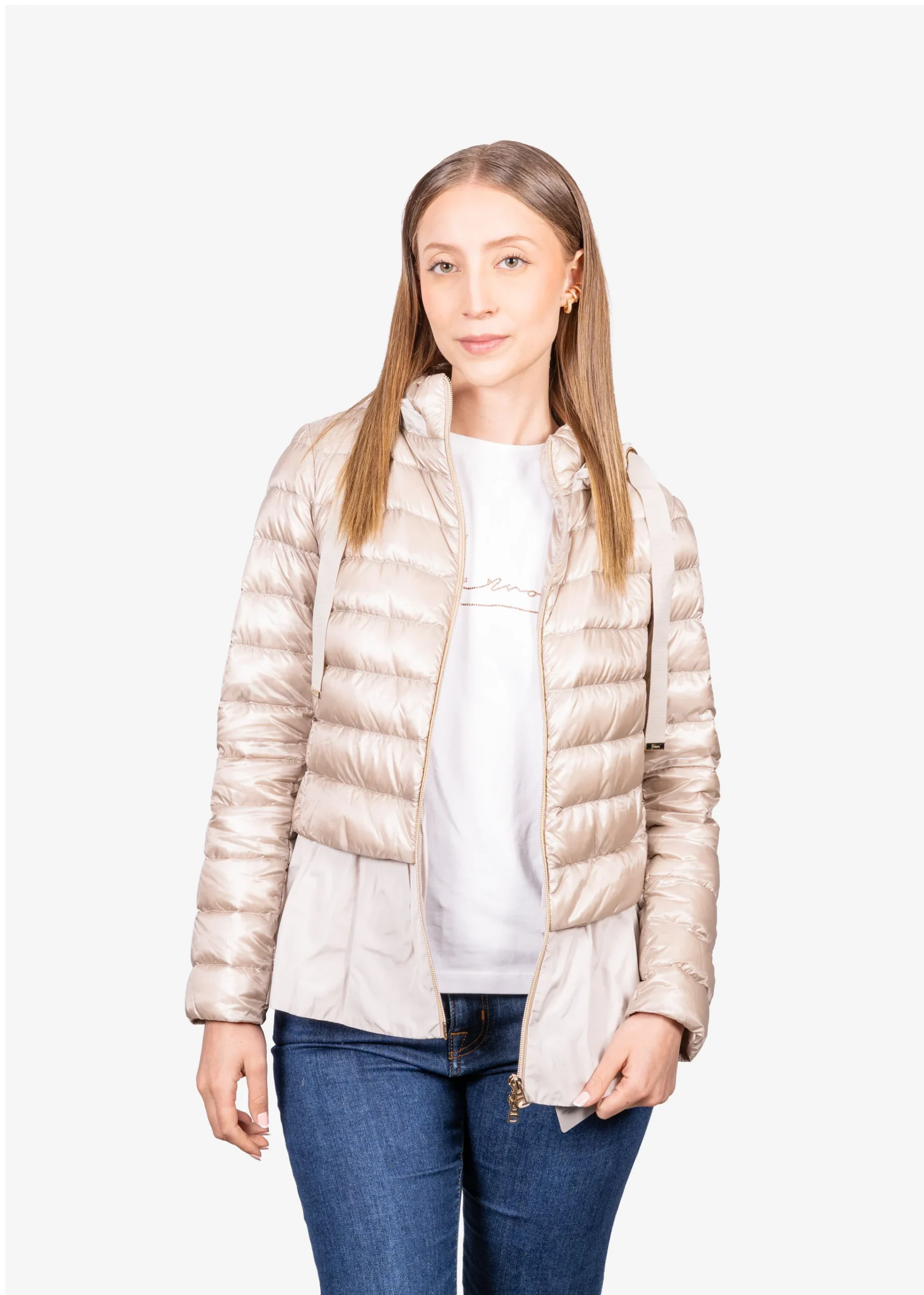 Chaqueta Acolchada Dama Champagne - Imagen 4