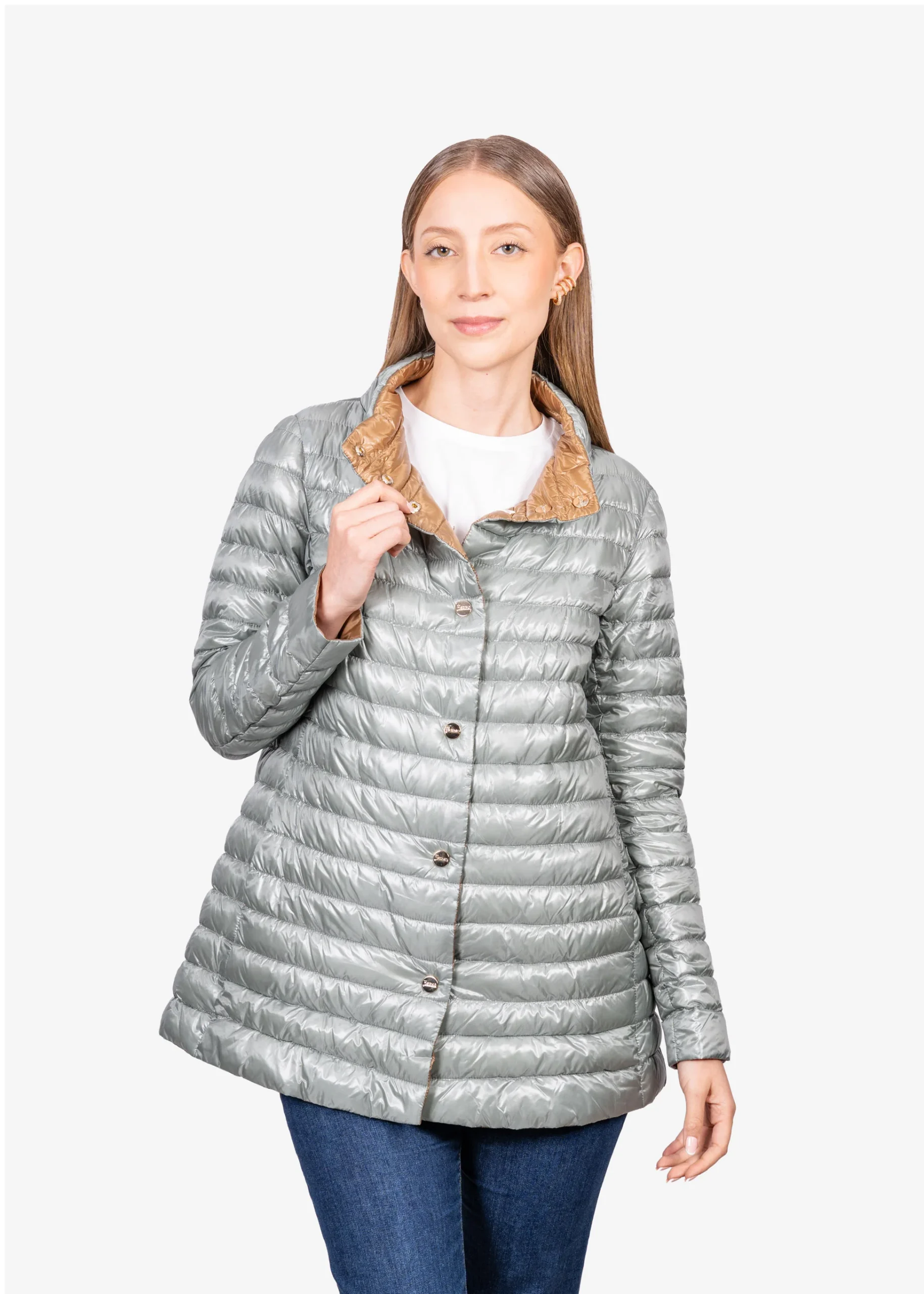 Chaqueta Acolchada Dama Verde Menta