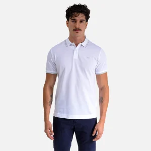 Camiseta Polo Blanca En Algodón H&B