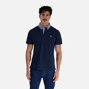 Camiseta Polo Azul Marino Manga Corta H&B