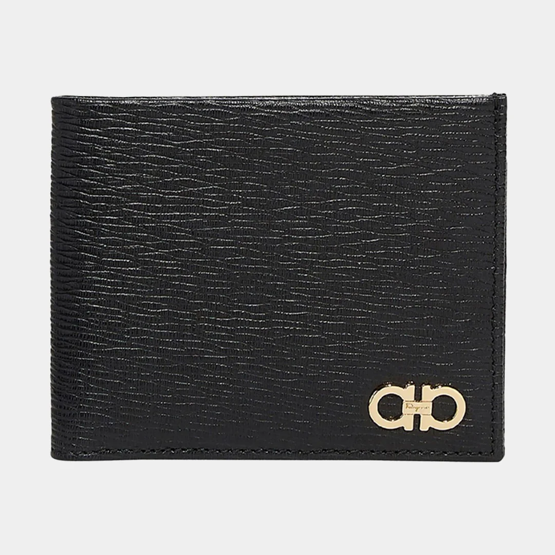 Billetera Bifold Gancini Negra S.F.