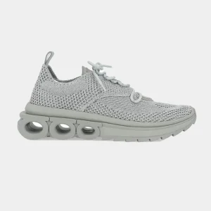 Tenis Dama Nima Knit Sneakers Plateados S.F.