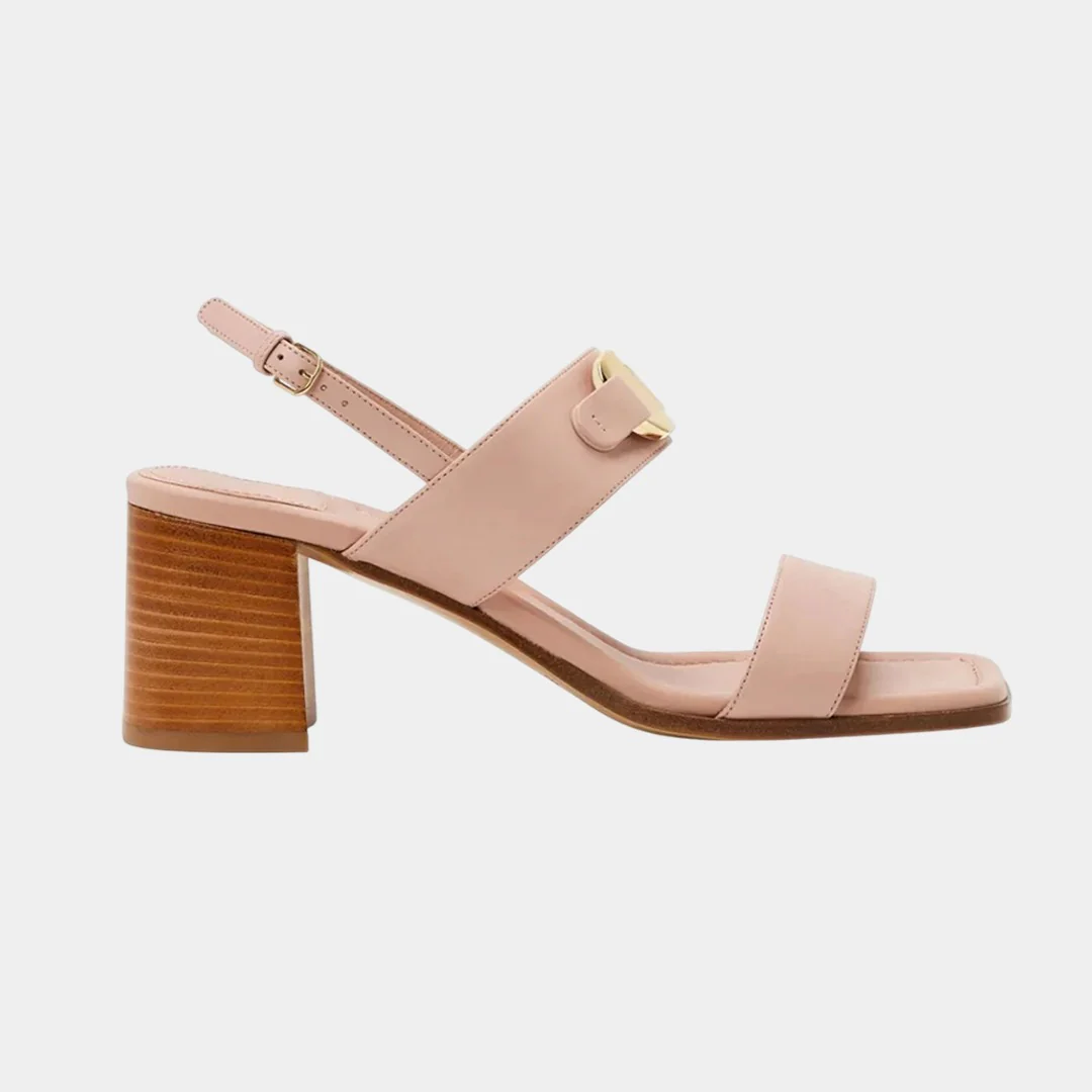 Sandalia Dama Lou 55 Cuero Rosado S.F.