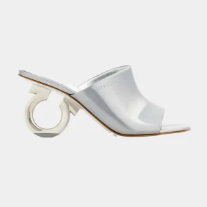 Sandalia Dama Astro Elina 70Patent Leather Plata S.F.