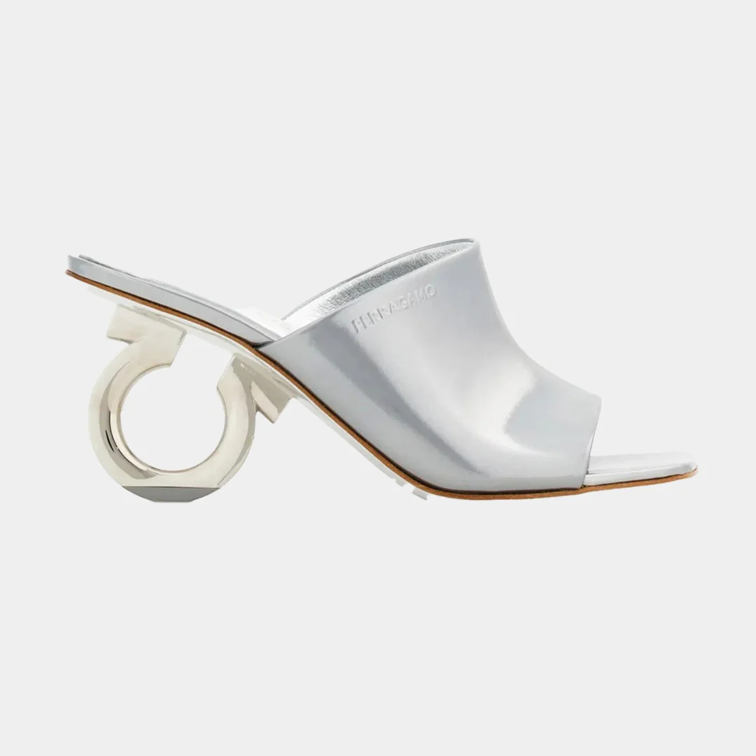 Sandalia Dama Astro Elina 70Patent Leather Plata S.F.