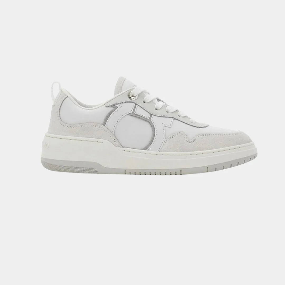 Tenis Dama en Cuero Blanco/Gris S.F.