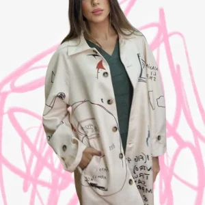 Abrigo Garabatos Beige