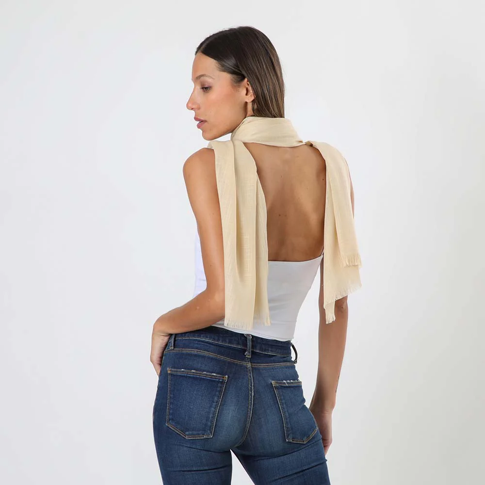Pañuelo Liso Vainilla Beige Humana - Imagen 3