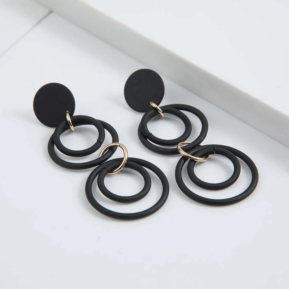 Aros Largos Agnes Negros i-D