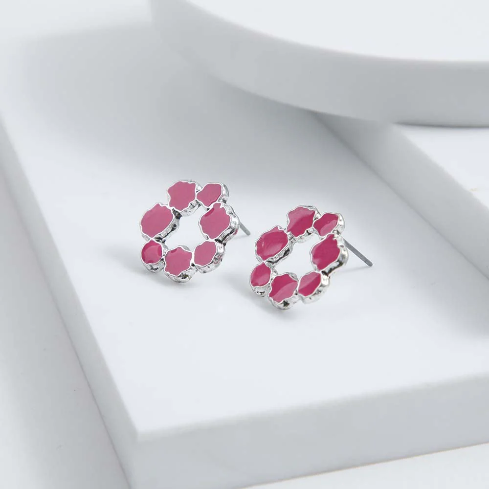 Aros Pegado Campanilla Rosado Humana