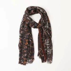 Pañuelo Estampado Café Animal Tatienne