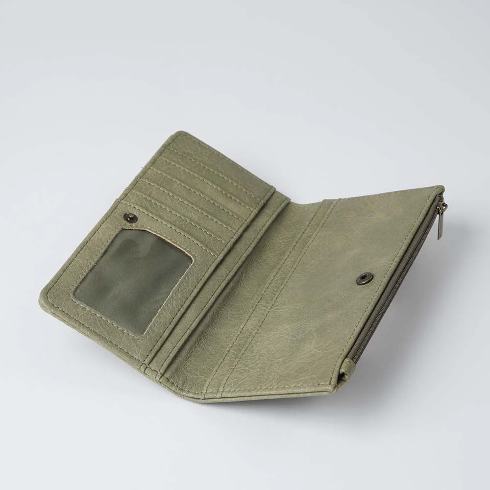 Billetera Grande Sparkle Verde Humana - Imagen 3