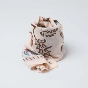 Pañuelo Estampado Fleur Beige i-D