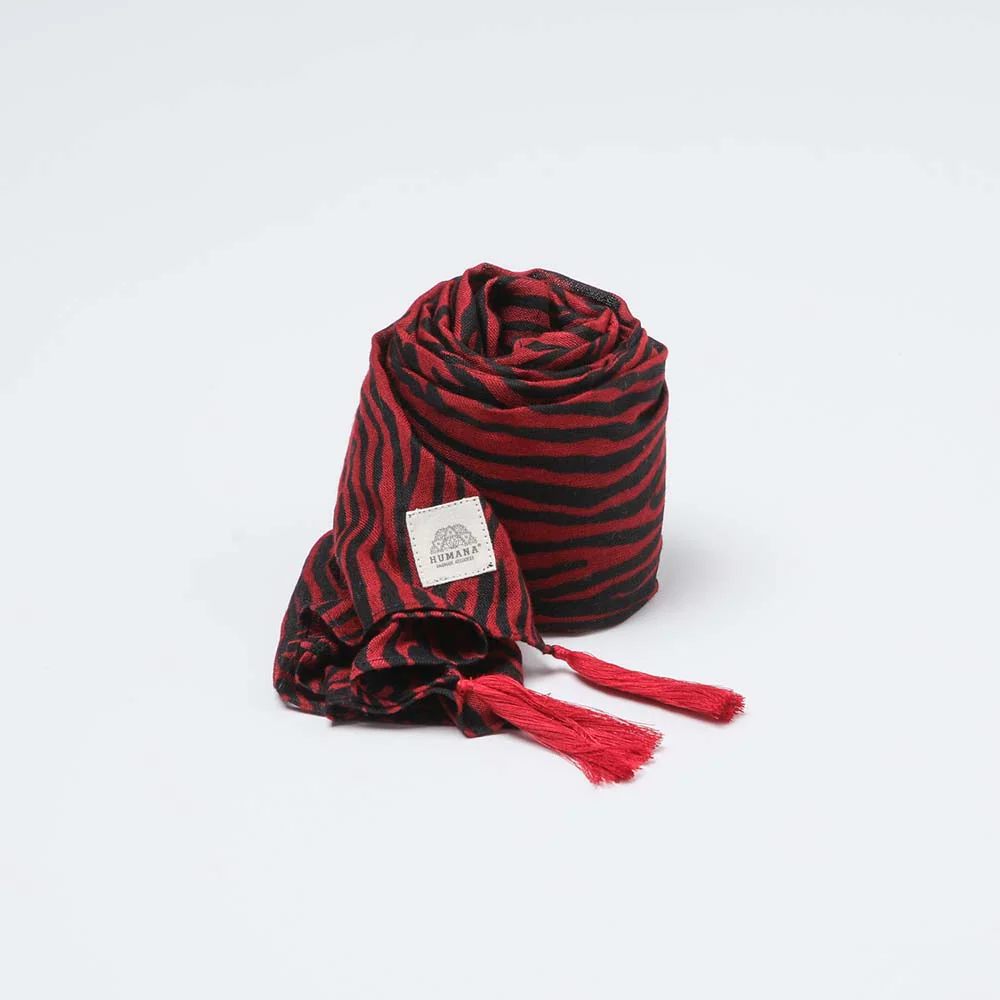 Pañuelo Estampado Malaga Rojo Humana