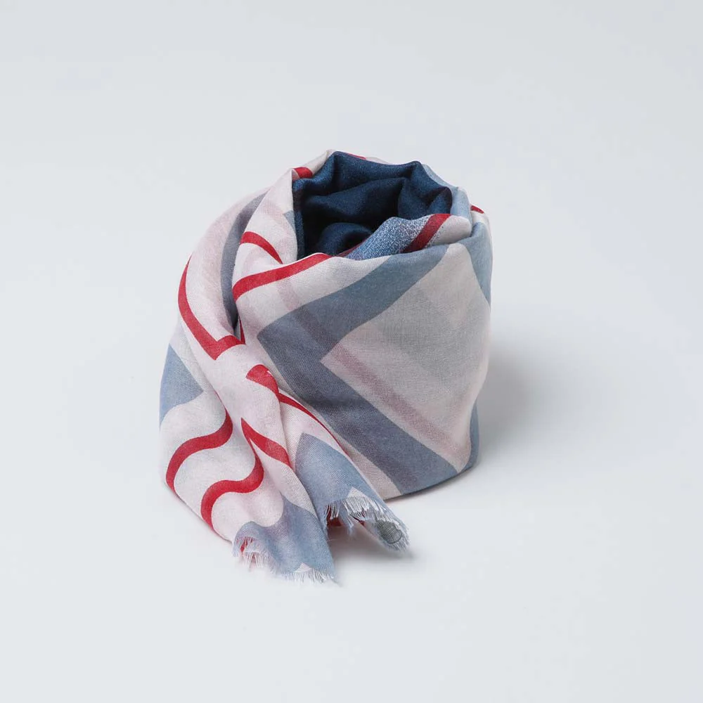 Pa帽uelo Estampado Margaux Azul i-D