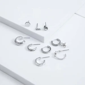 Set Aros Eucalipto Plateados Humana