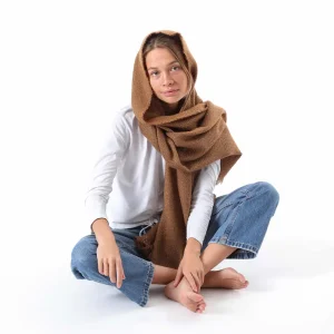 Manta Invierno Lurex Café Humana