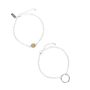 Pulsera Set Ring Plateado Humana