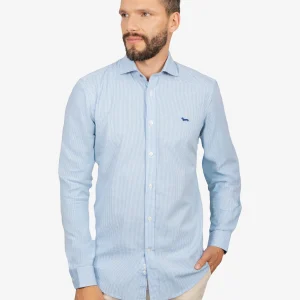 Camisa Sport Celeste Cuadros H&B