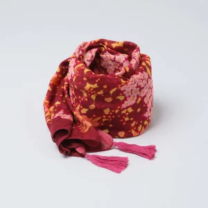 Pañuelo Estampado Floral Rojo i-D