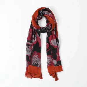 Pañuelo Estampado Naranjo Hojas i-D