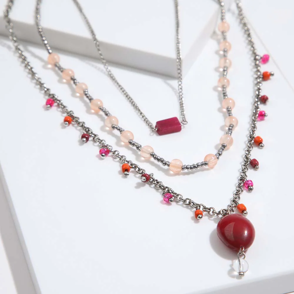 Collar Largo Miera Rojo Tatienne