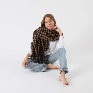 Manta Invierno Rombos Café Humana